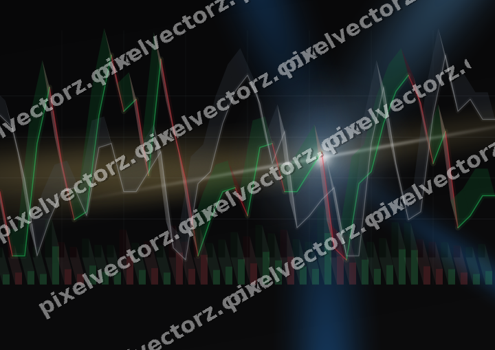 Leuchtender Neon Diagramm Hintergrund in Blau und Bernstein