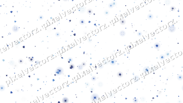Nahtlose Glitzerstreuung aus Funken und Herzen auf transparentem Grund