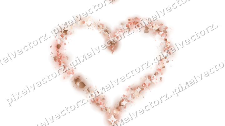 Nahtloses Glitzerherz aus Herzen und Rauten auf transparentem Grund