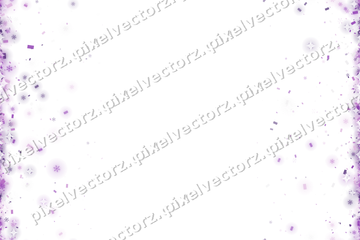 Nahtloser Randglitzer in Violett auf transparentem Grund
