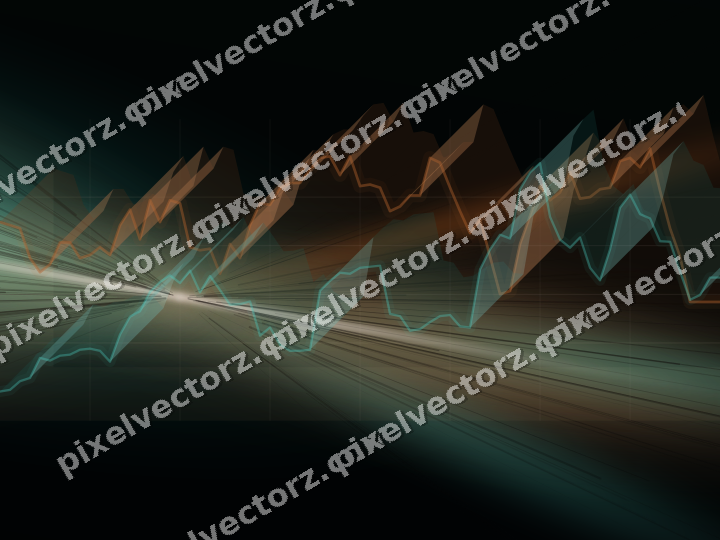 Leuchtender Neon Diagramm Hintergrund in Orange und Petrol