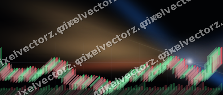 Leuchtender Neon Diagramm Hintergrund in Blau und Rot