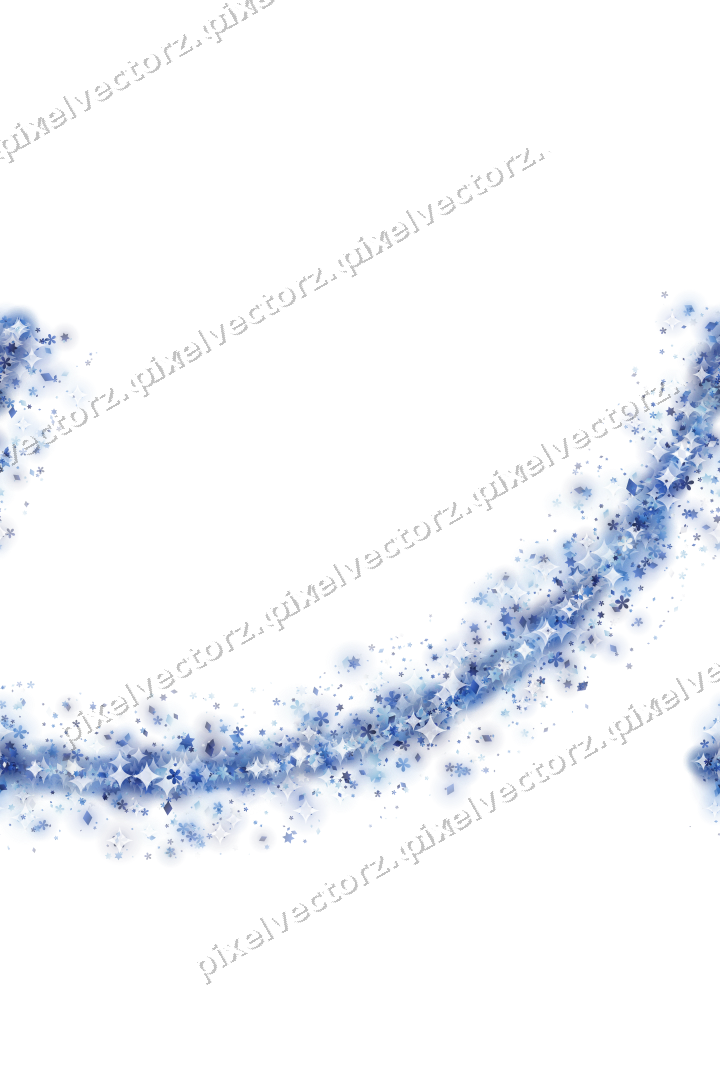 Nahtloser Glitzerbogen aus Sternen und Blüten auf transparentem Grund