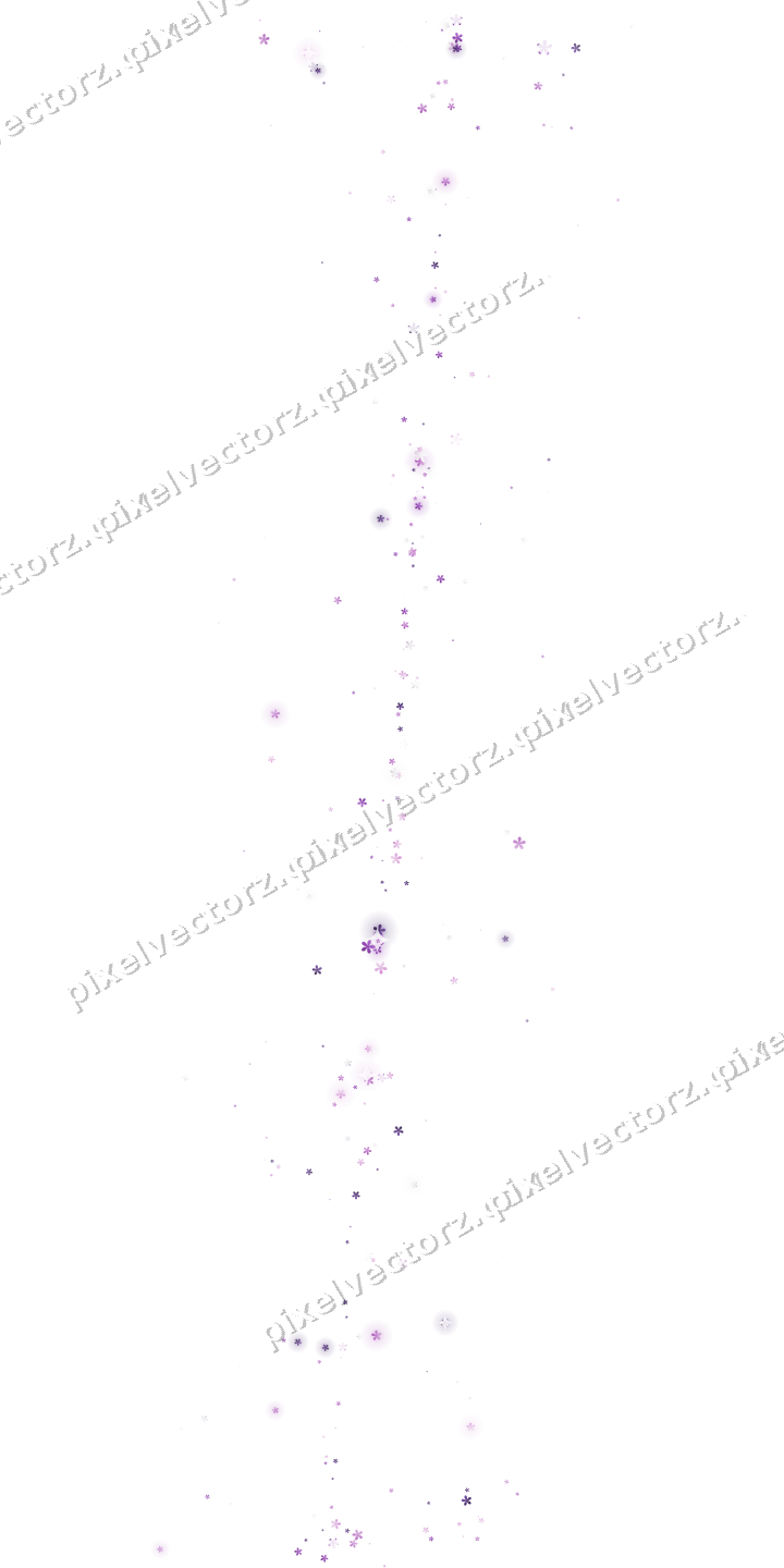 Nahtloses Glitzerband aus Blüten in Violett auf transparentem Grund