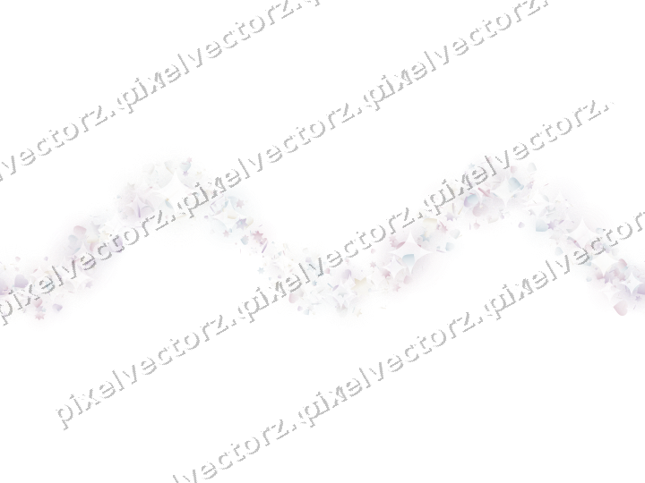 Nahtlose Glitzerwelle aus Sternen und Herzen auf transparentem Grund