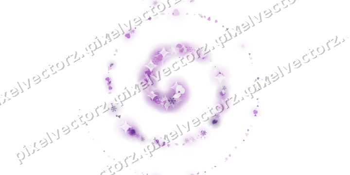 Nahtlose Glitzerspirale in Violett auf transparentem Grund
