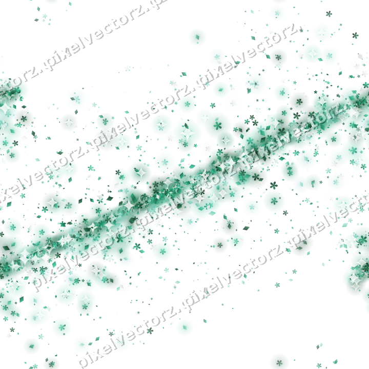 Nahtloses Glitzerband aus Blüten und Rauten auf transparentem Grund