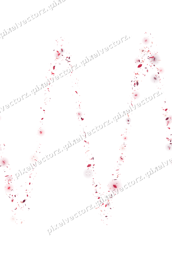 Nahtlose Glitzerwelle in Rosa und Rot auf transparentem Grund