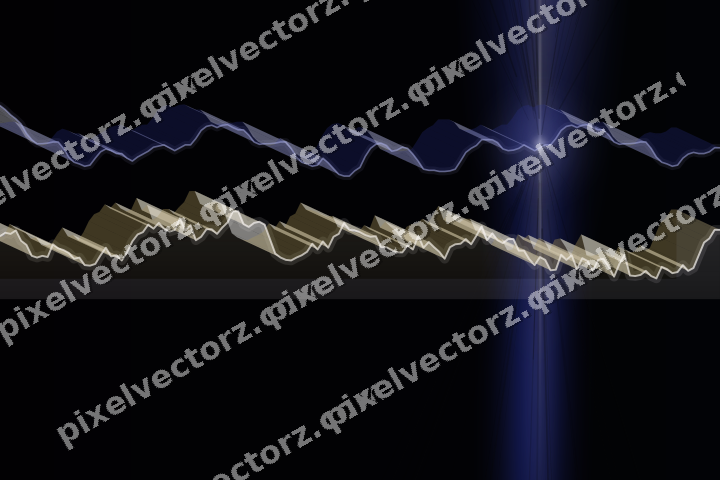 Leuchtender Neon Diagramm Hintergrund in Blau und Bernstein