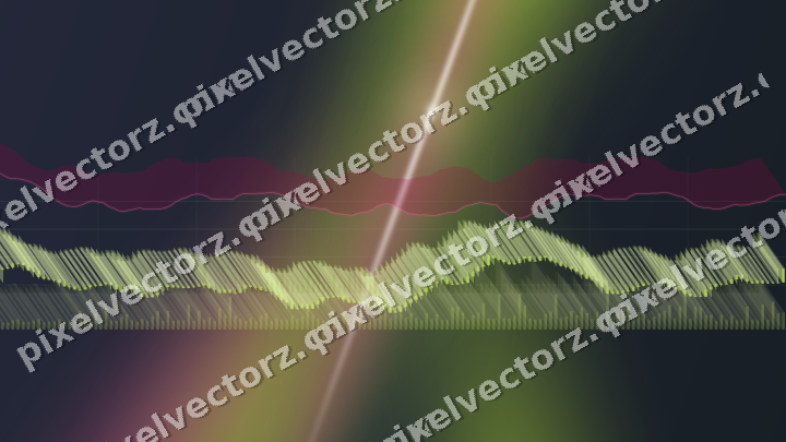 Leuchtender Neon Diagramm Hintergrund in Limette und Bernstein
