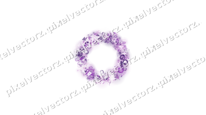 Nahtloser Glitzerkranz aus Ringen und Rauten auf transparentem Grund