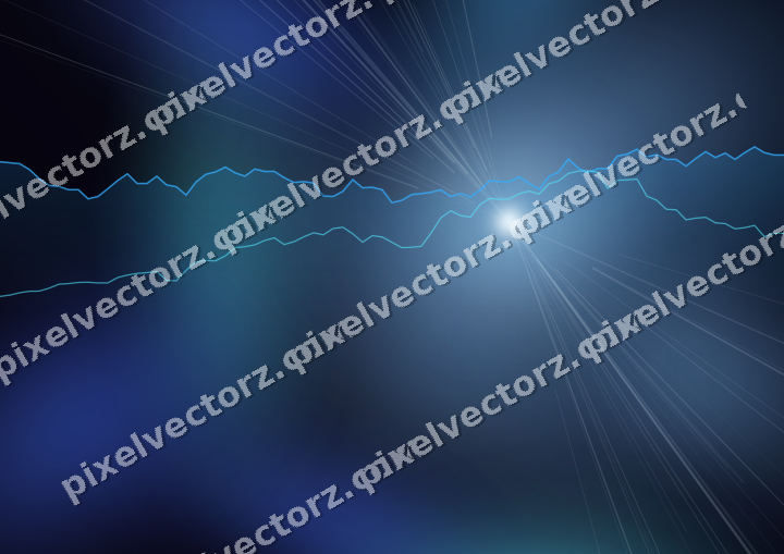 Leuchtender Neon Diagramm Hintergrund in Türkis und Blau