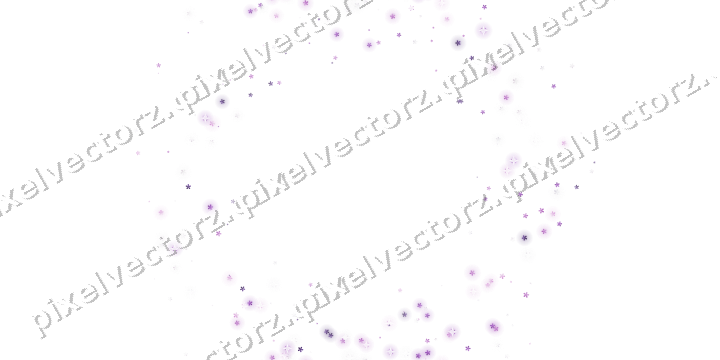 Nahtloser Glitzerkranz aus Blüten in Violett auf transparentem Grund
