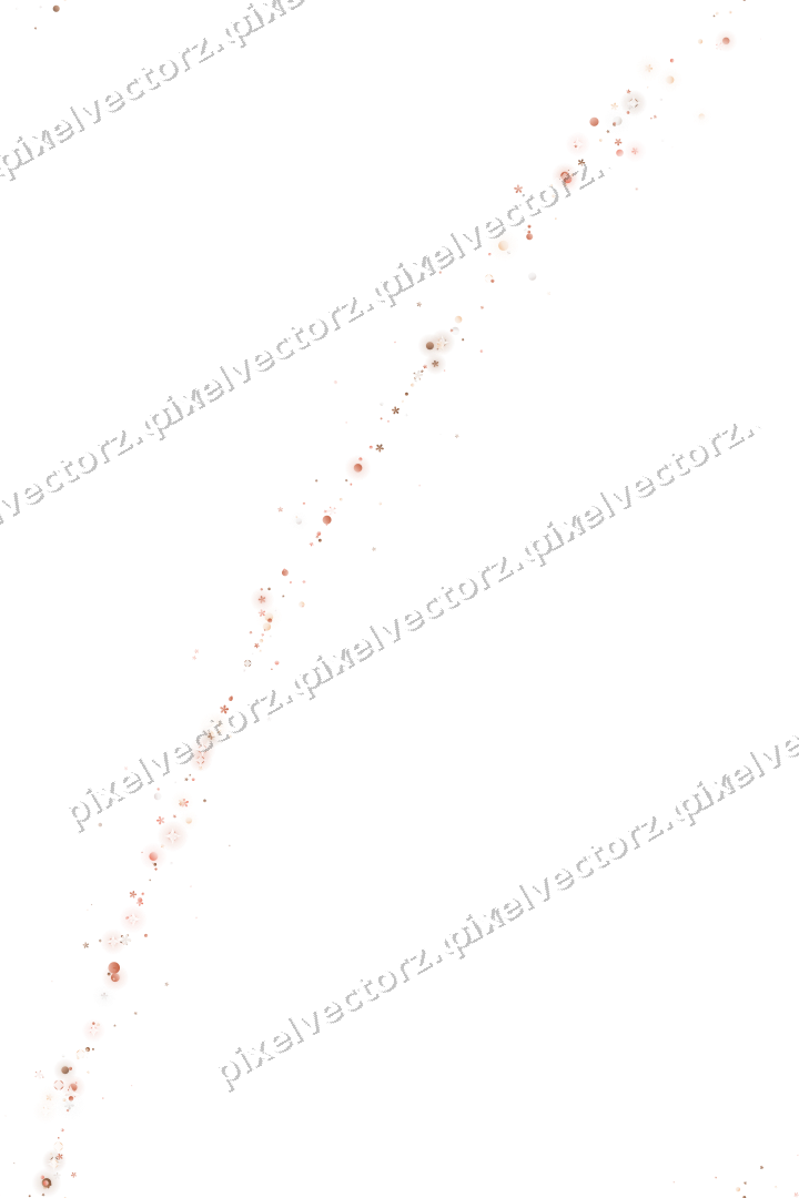 Nahtloser Glitzerbogen aus Blüten und Punkten auf transparentem Grund