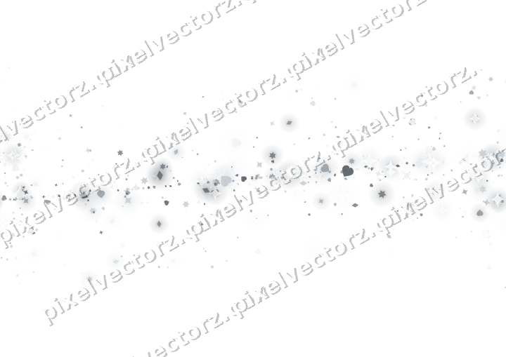 Nahtloses Glitzerband aus Sternen und Funken auf transparentem Grund