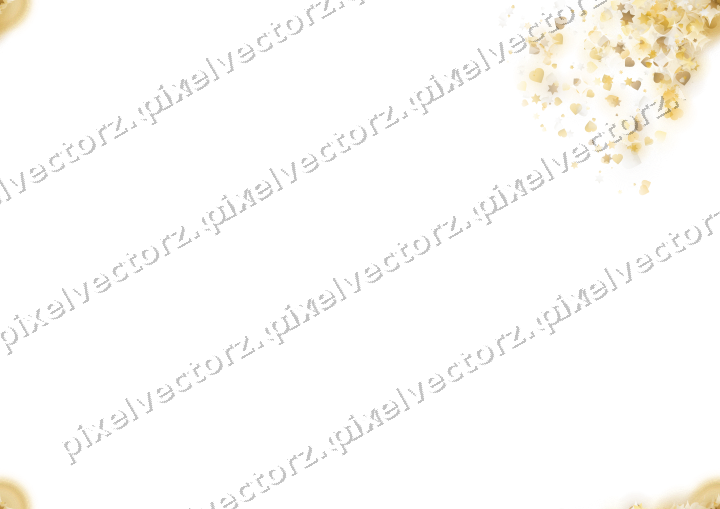 Nahtloser Glitzerfächer aus Sternen und Herzen auf transparentem Grund