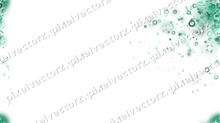 Nahtloser Glitzerfächer aus Sternen und Ringen auf transparentem Grund