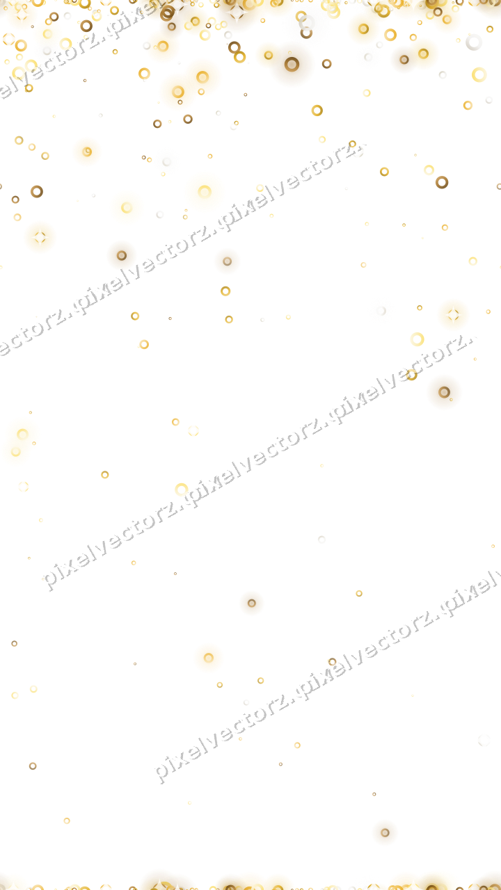 Nahtloser Glitzerregen aus Ringen auf transparentem Grund