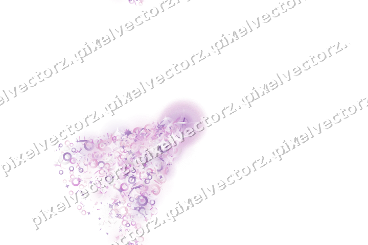 Nahtloser Glitzerfächer aus Funken und Ringen auf transparentem Grund