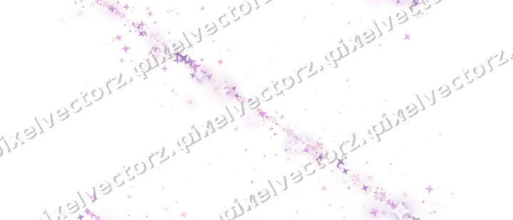 Nahtloses Glitzerband aus Sternen in Magenta auf transparentem Grund