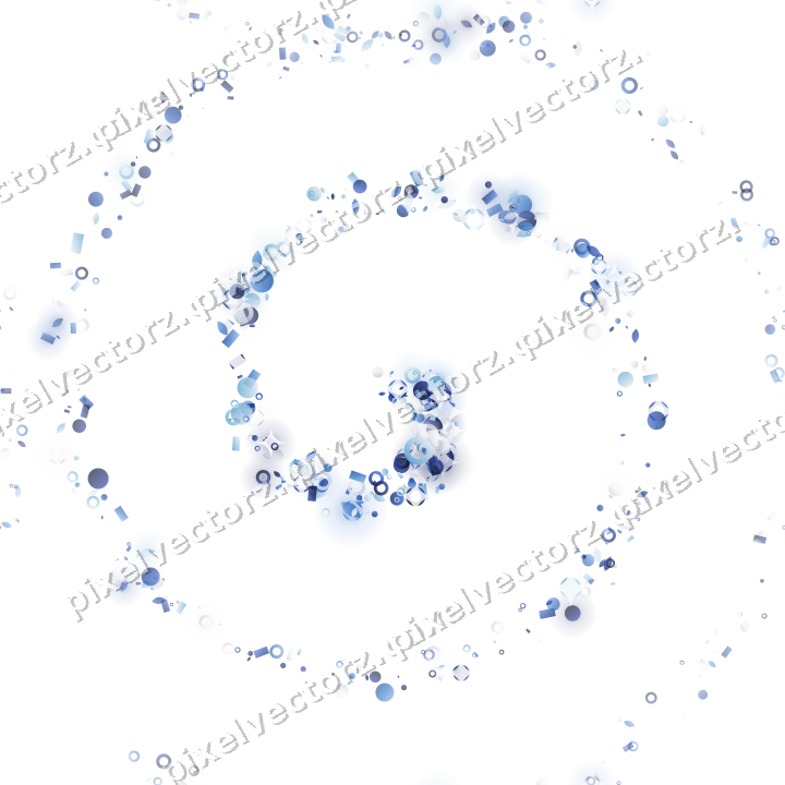 Nahtlose Glitzerspirale in Blau und Türkis auf transparentem Grund