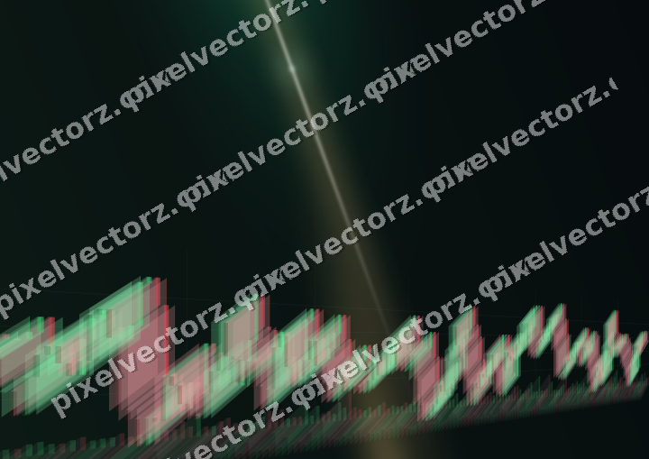 Leuchtender Neon Diagramm Hintergrund in Grün und Rot