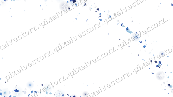 Nahtloser Glitzerbogen aus Rauten in Blau auf transparentem Grund