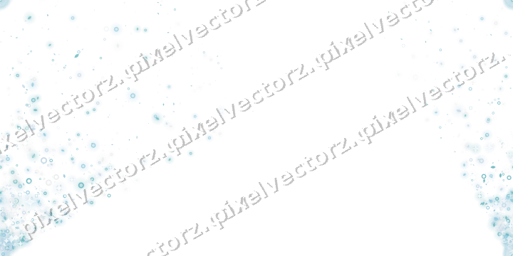 Nahtloser Glitzerfächer aus Tropfen und Ringen auf transparentem Grund