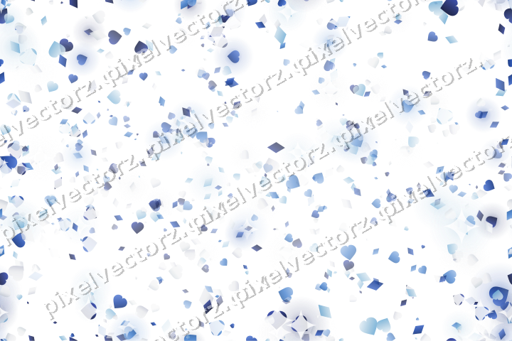Nahtlose Glitzervignette aus Herzen und Rauten auf transparentem Grund
