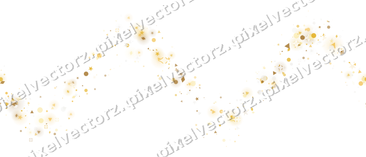 Nahtlose Glitzerwelle aus Sternen und Punkten auf transparentem Grund