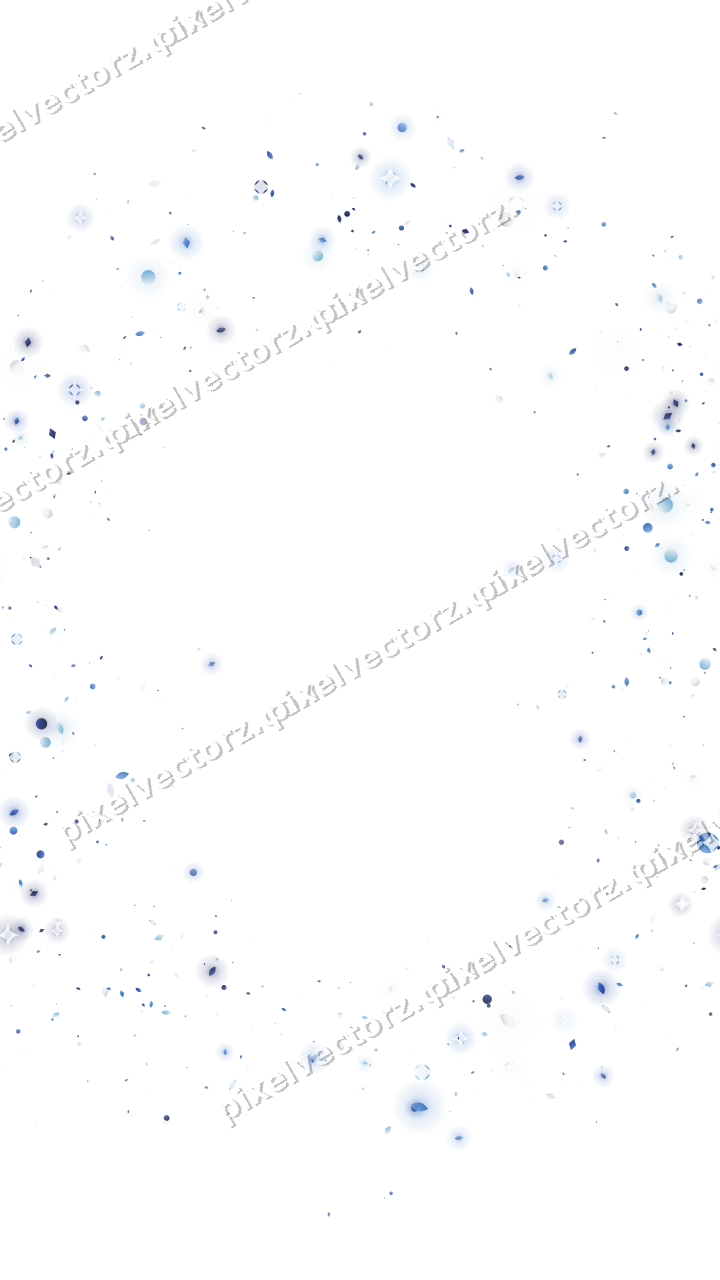 Nahtloser Glitzerkranz aus Tropfen und Punkten auf transparentem Grund