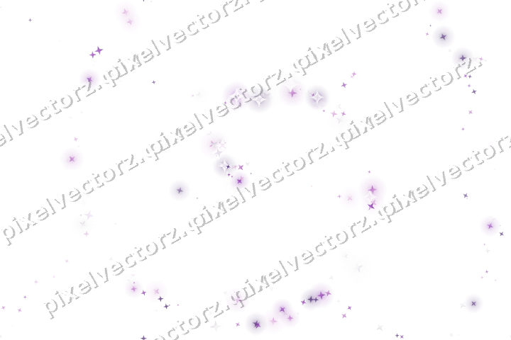 Nahtlose Glitzerspirale aus Sternen in Violett auf transparentem Grund