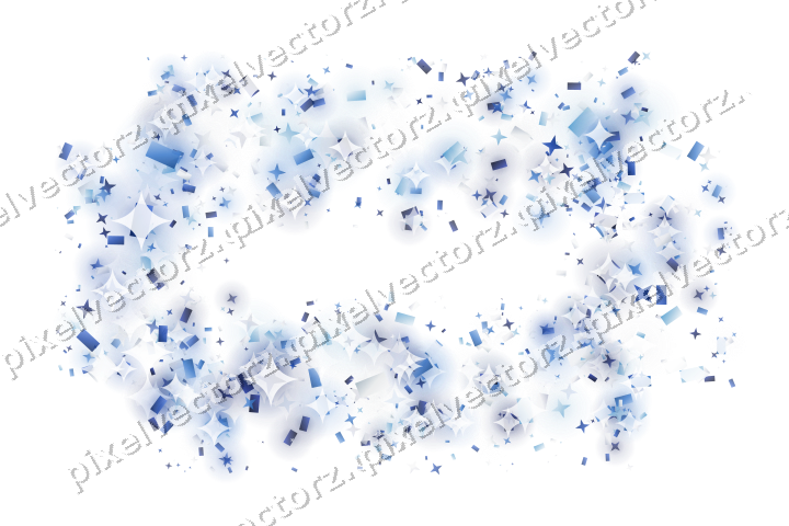 Nahtloser Glitzerrahmen in Blau und Türkis auf transparentem Grund