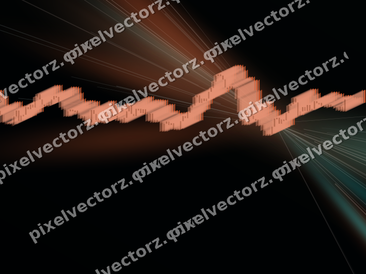 Leuchtender Neon Diagramm Hintergrund in Orange und Petrol