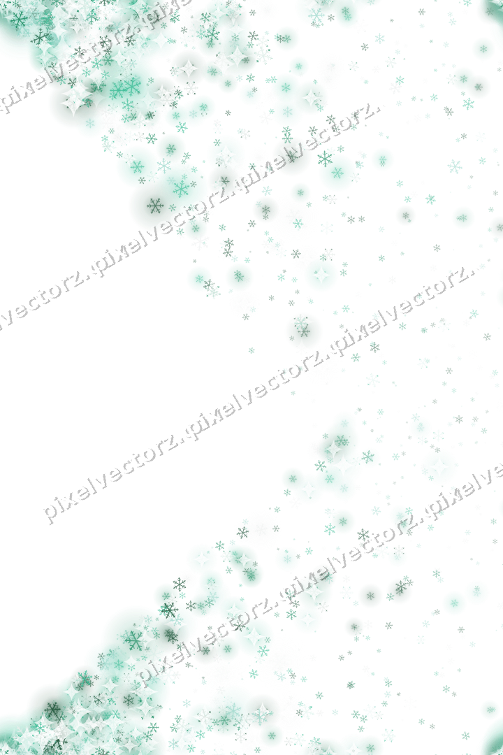 Nahtloser Glitzerfächer aus Schneeflocken auf transparentem Grund
