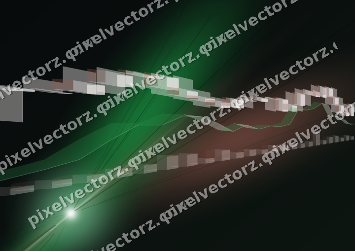 Leuchtender Neon Diagramm Hintergrund in Grün und Rot