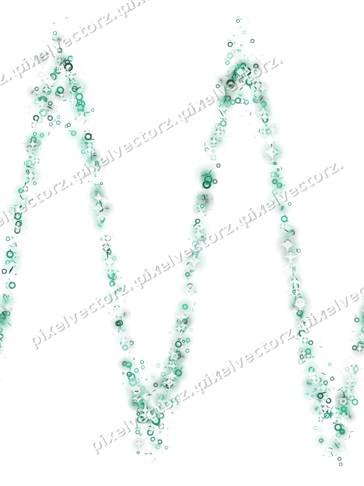 Nahtlose Glitzerwelle aus Ringen und Splittern auf transparentem Grund