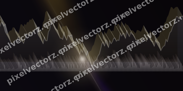 Leuchtender Neon Diagramm Hintergrund in Bernstein und Violett