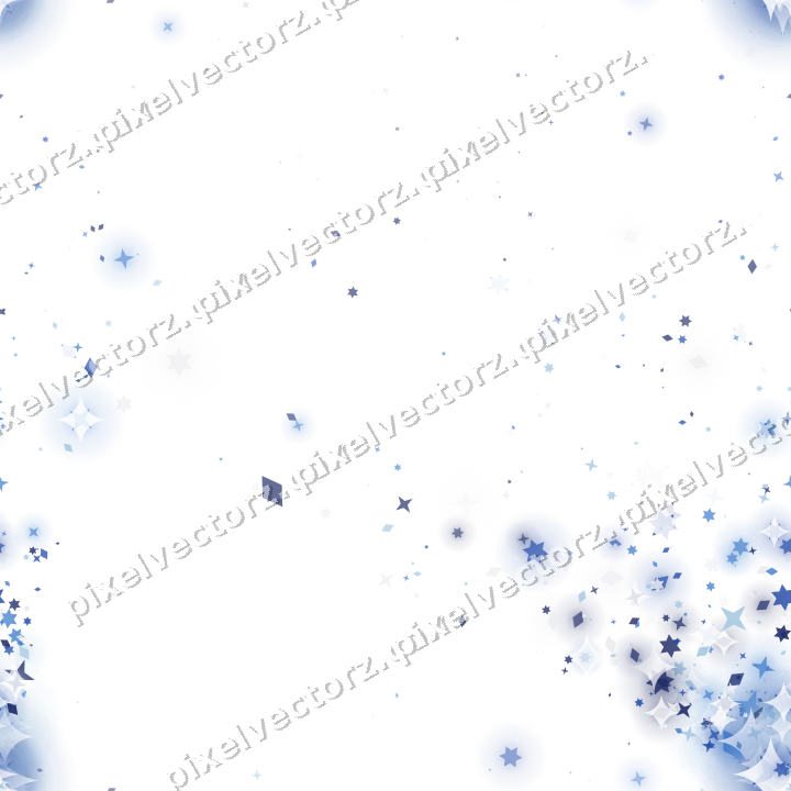 Nahtloser Glitzerfächer aus Sternen und Rauten auf transparentem Grund