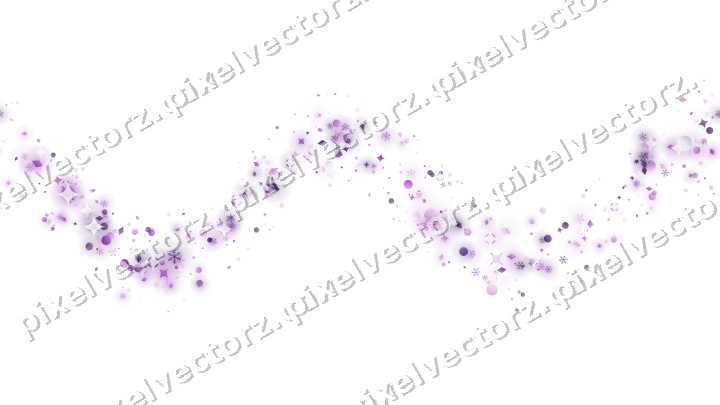 Nahtlose Glitzerwelle in Violett auf transparentem Grund