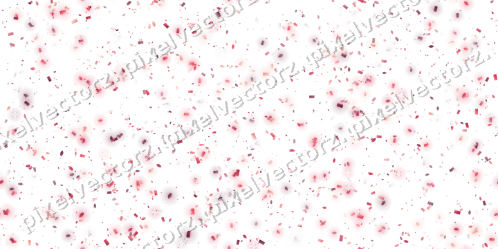 Nahtlose Glitzerstreuung in Rosa und Rot auf transparentem Grund