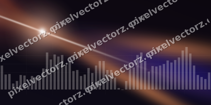 Leuchtender Neon Diagramm Hintergrund in Orange und Blau