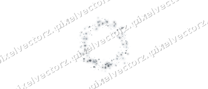 Nahtloser Glitzerkranz aus Blüten und Punkten auf transparentem Grund