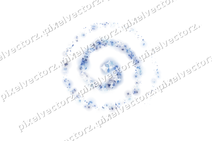 Nahtlose Glitzerspirale in Blau und Türkis auf transparentem Grund