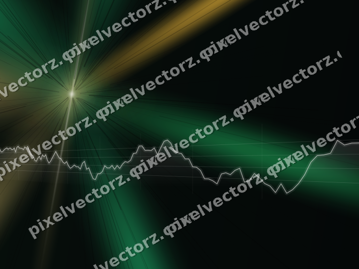 Leuchtender Neon Diagramm Hintergrund in Bernstein und Grün
