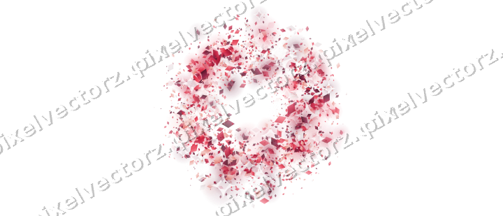 Nahtloser Glitzerkranz aus Rauten in Rosa auf transparentem Grund