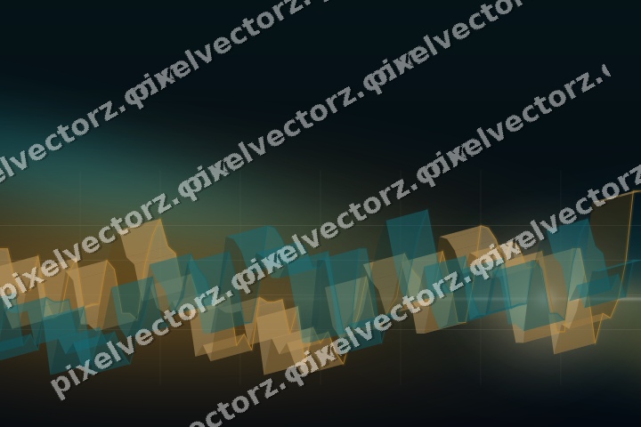 Leuchtender Neon Diagramm Hintergrund in Bernstein und Petrol