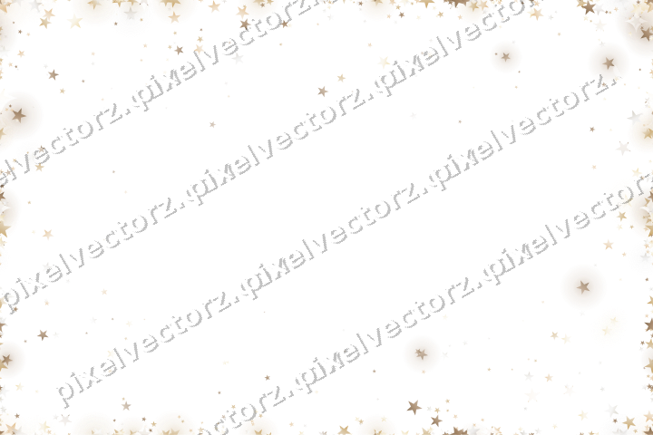 Nahtlose Glitzervignette aus Sternen auf transparentem Grund
