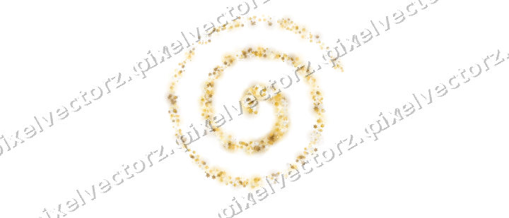 Nahtlose Glitzerspirale aus Sternen auf transparentem Grund