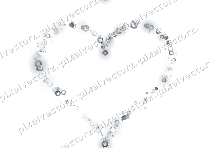 Nahtloses Glitzerherz aus Herzen und Ringen auf transparentem Grund